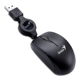 MOUSE USB MICROTRAVELER NEGRO RETRACTIL - GENIUS 31010125100